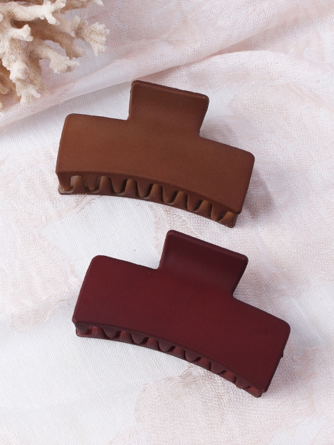 

Ayesha Set of 2 Brown Claw Clips
