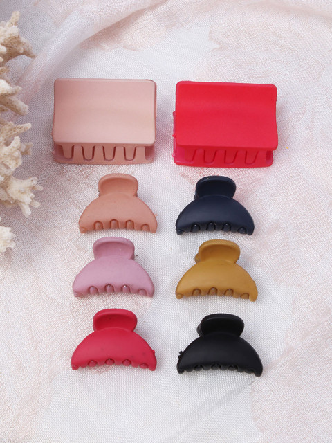 

Ayesha Set of 8 Multicoloured Claw Clips, Multi