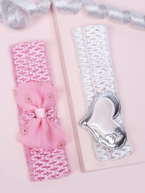 

lil' star Kids Set Of 2 Crochet Head Bands, Pink