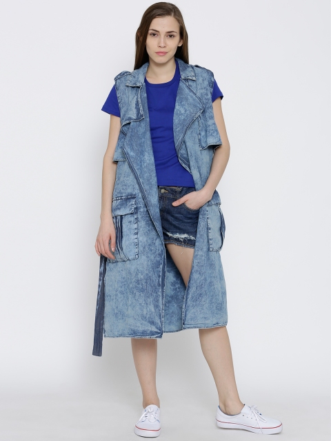 

Tokyo Talkies Blue Washed Denim Long Jacket