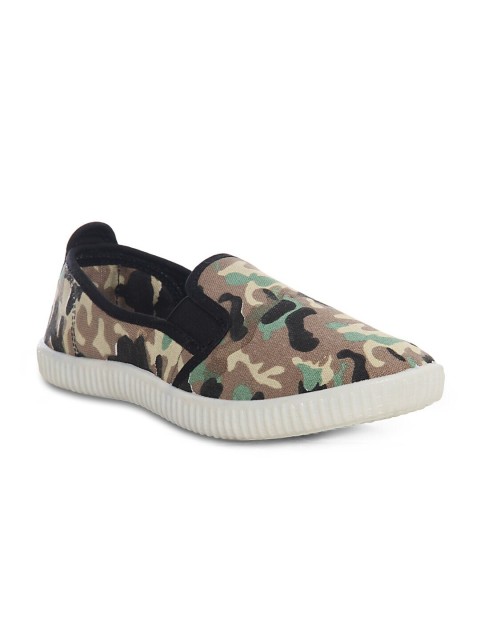 

SCENTRA Men Beige Camouflage Anti-Bacterial Slip-On Sneakers