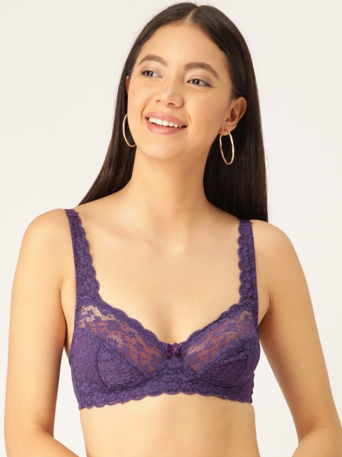 

DressBerry Purple Lace Non-Wired Non Padded Everyday Bra DB-RB-001CA