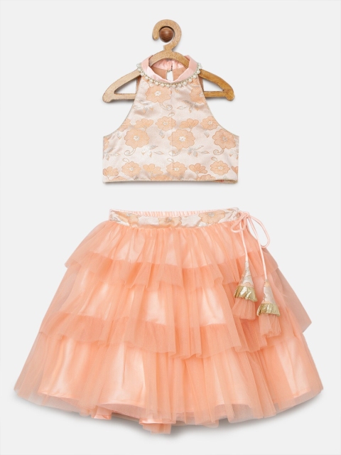 

Tutus By Tutu Peach-Coloured Ready to Wear Lehenga with Blouse