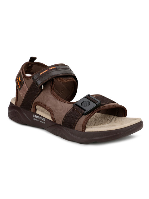 

Campus Men Beige & Brown Comfort Sandals