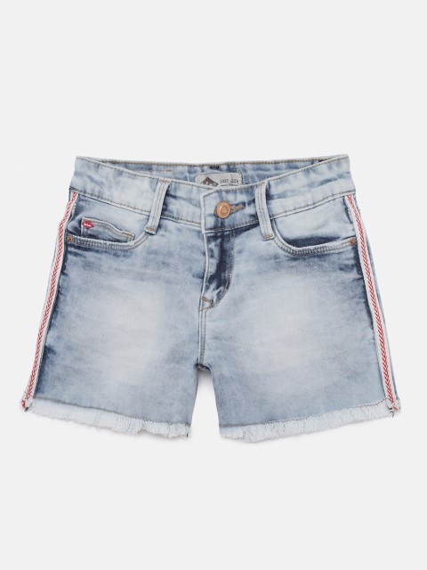 

Lee Cooper Girls Blue Washed Regular Fit Denim Shorts