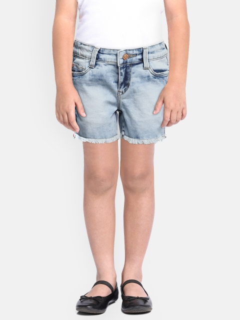 

Lee Cooper Girls Blue Washed Regular Fit Denim Shorts