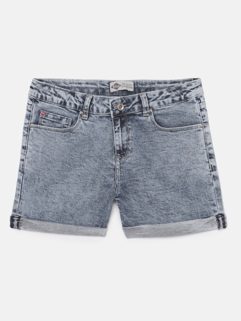 

Lee Cooper Girls Blue Washed Regular Fit Denim Shorts