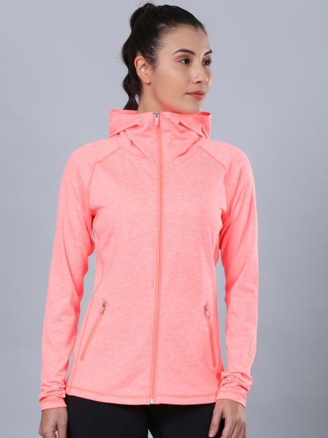 

Cultsport Women Pink Solid Hooded Sweatshirt