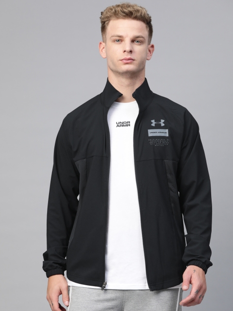 

UNDER ARMOUR Men Black Solid Summer Woven Sporty Jacket