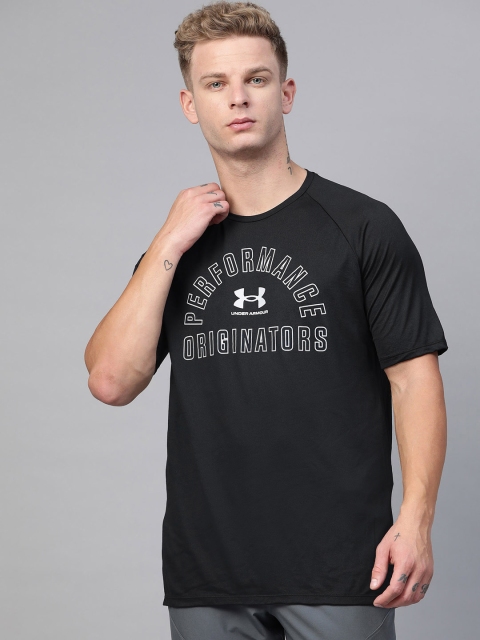 

UNDER ARMOUR Men Black Tech Originators Print Training T-Shirt