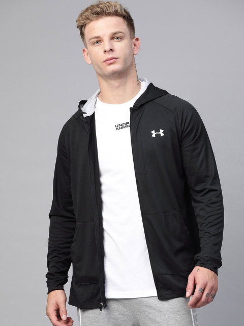 

UNDER ARMOUR Men Black Solid Tech 2.0 Full Zip Hoodie