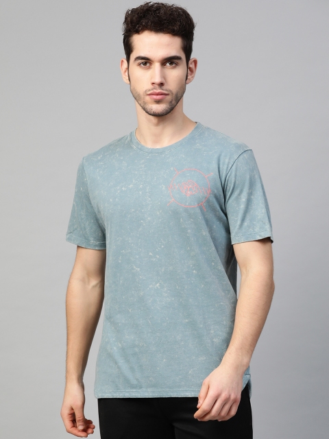 

UNDER ARMOUR Men Sea Green Printed UA Run Anywhere Round Neck Running T-shirt