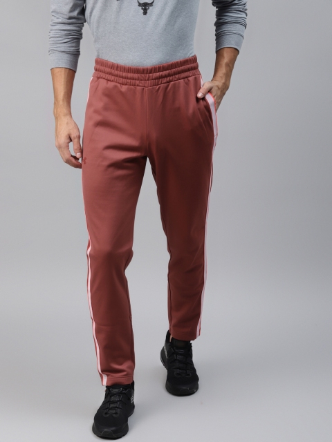 

UNDER ARMOUR Men Rust Solid RECOVER Knit Track Pants