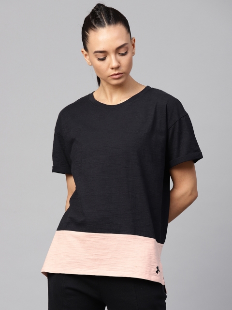 

UNDER ARMOUR Women Black UA Charged Cotton SS T-shirt