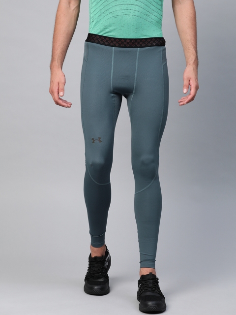 

UNDER ARMOUR RUSH Men Blue Solid ColdGear(r) 2.0 Tights