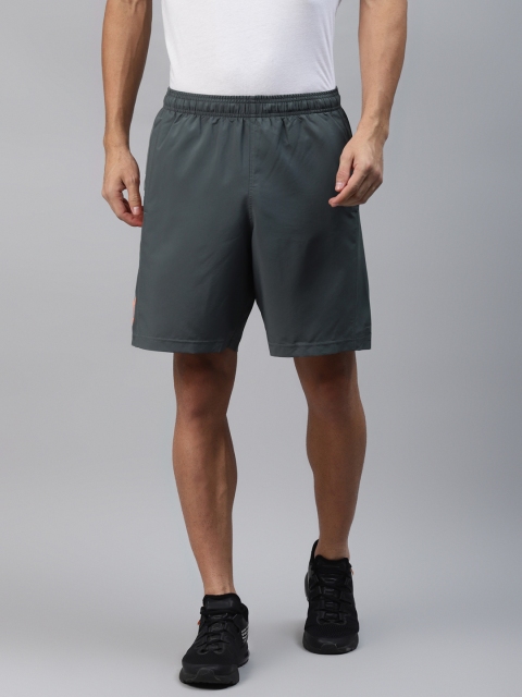 

UNDER ARMOUR Charcoal Grey Printed Woven Graphic Wordmark Shorts