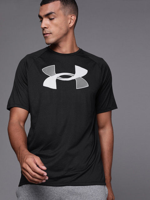 

UNDER ARMOUR Men Black UA Tech Big Logo Short Sleeve Sustainable T-Shirt