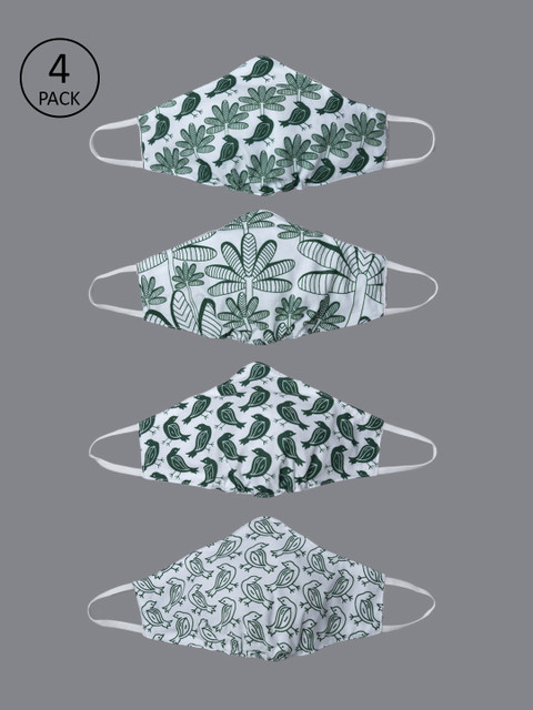 

Behind the Mask - Anita Dongre Unisex 4 Pcs Pichhwai-Inspired 5 Ply Outdoor Masks, Multi