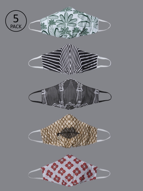 

Behind the Mask - Assortment Unisex 5 Pcs Printed 5-Ply Outdoor Masks, Multi