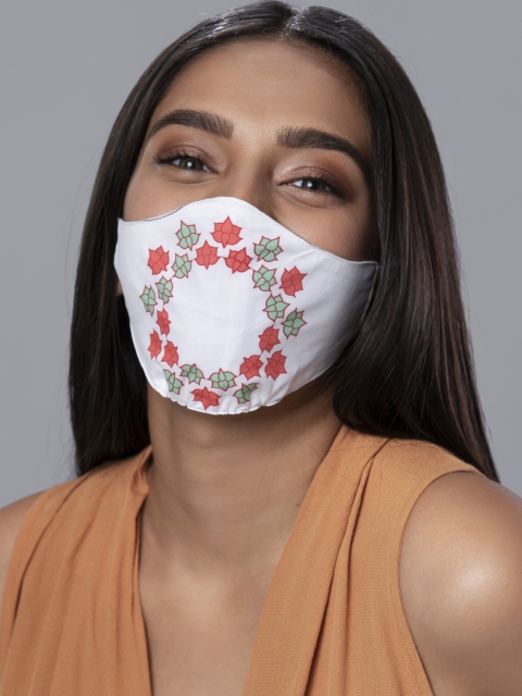 

Behind the Mask - Rahul Mishra Unisex Multicoloured Block Print-Inspired 5-Ply Outdoor Mask, Multi
