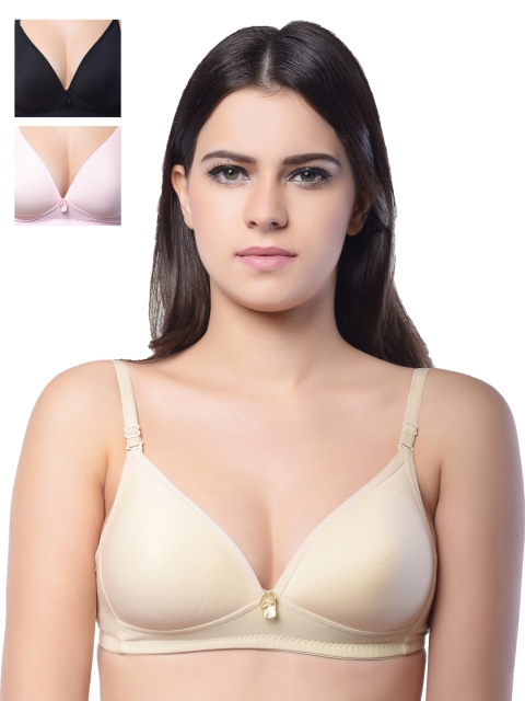 

Lady Lyka Pack of 3 Seamless T-Shirt Bras, Pink