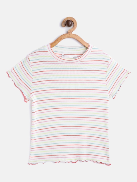 

Marks & Spencer Girls White & Pink Candy Striped Top
