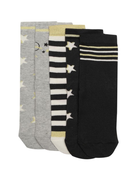 

Marks & Spencer Boys Pack of 5 Above Ankle Length Socks, Grey melange