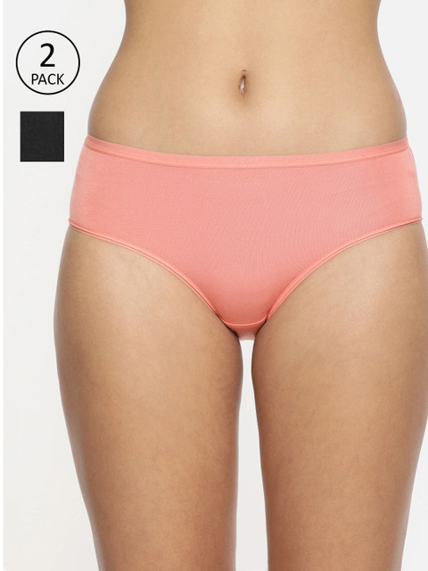 

Jockey Women Pack of 2 Solid Hipster Briefs, Black