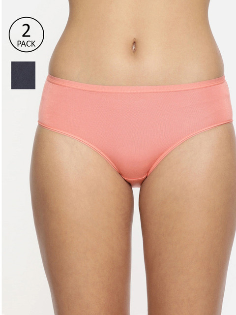

Jockey Women Pack of 2 Solid Hipster Briefs, Navy blue