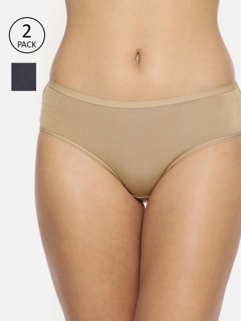 

Jockey Women Pack of 2 Solid Hipster Briefs, Navy blue