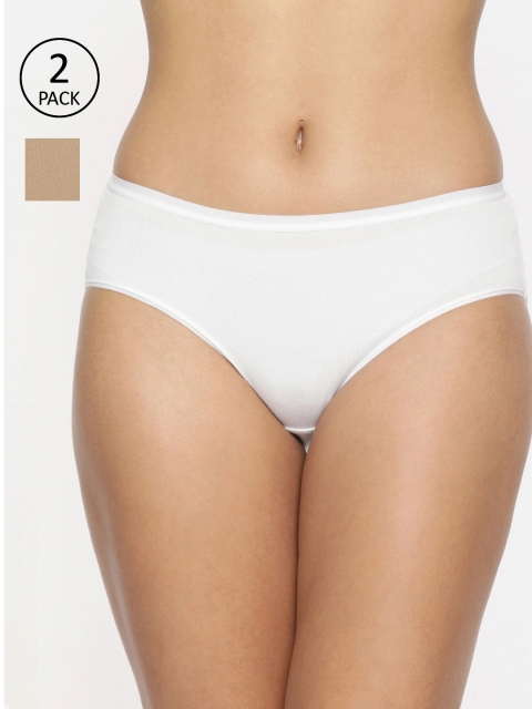 

Jockey Women Pack of 2 Solid Hipster Briefs, Beige