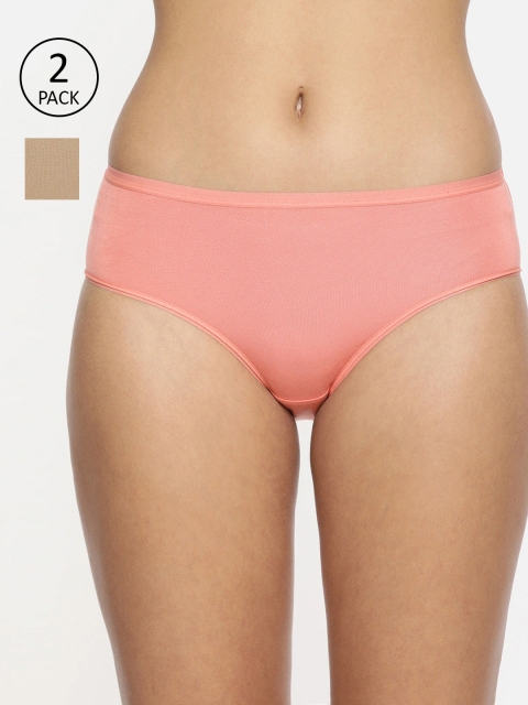 

Jockey Women Pack of 2 Solid Hipster Briefs, Beige