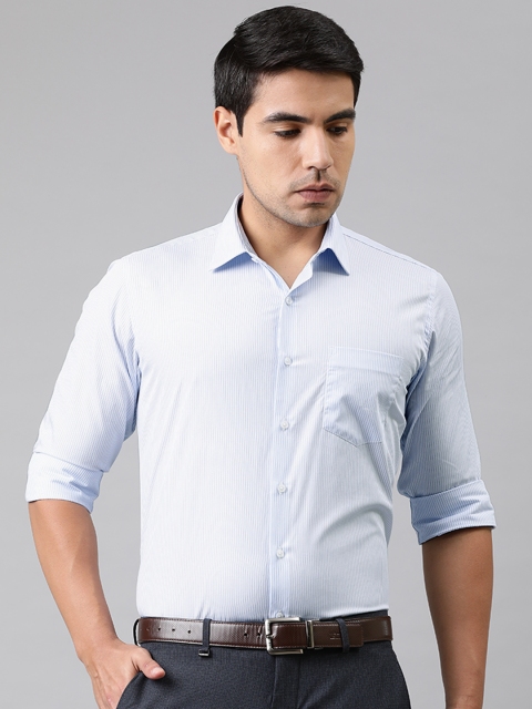 

Van Heusen Men Blue & White Slim Fit Striped Formal Shirt