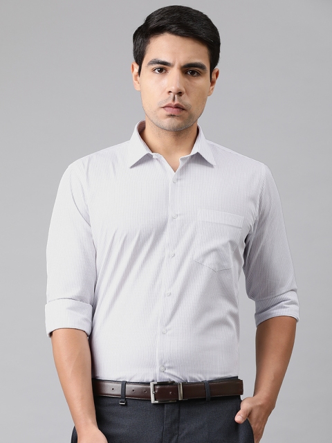 

Van Heusen Men White & Black Slim Fit Striped Formal Shirt