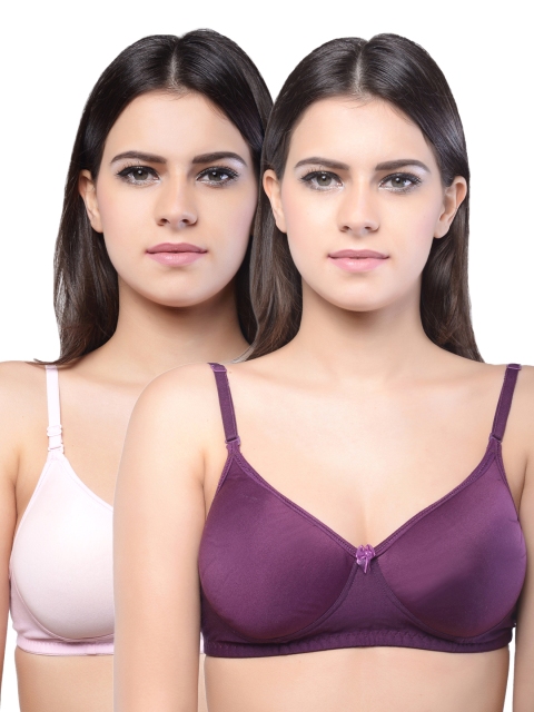 

Lady Lyka Pack of 2 Full-Coverage T-shirt Bras, Purple