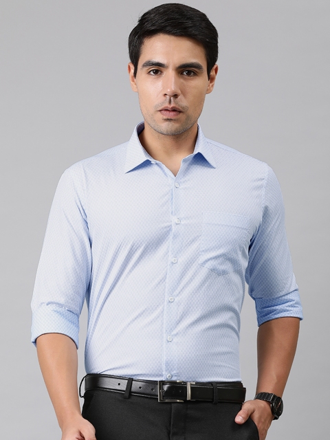 

Van Heusen Men Blue Slim Fit Self Design Formal Shirt