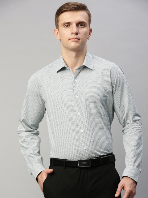 

Van Heusen Men White & Black Slim Fit Printed Formal Shirt