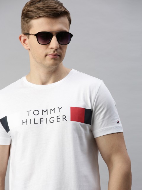

Tommy Hilfiger Men White Printed Round Neck T-shirt