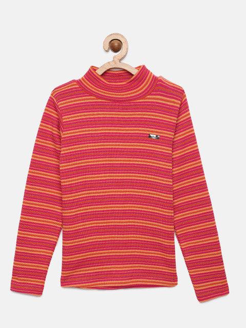 

Actuel Girls Orange Striped Sweatshirt
