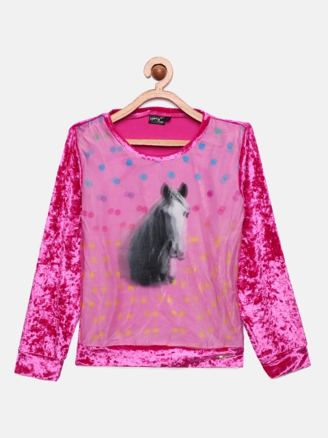 

Actuel Girls Pink Printed Sweatshirt