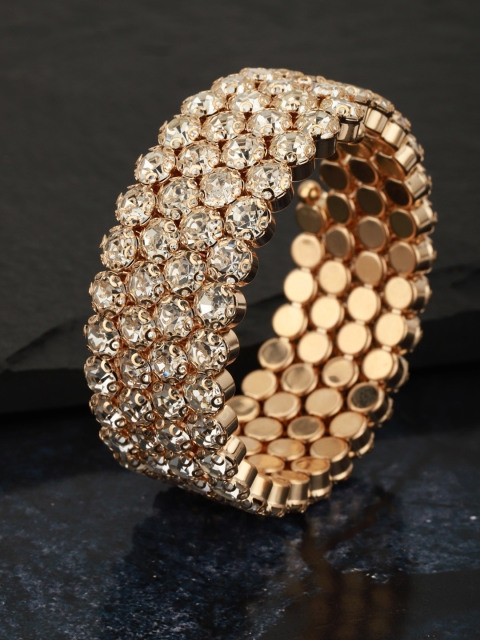 

Carlton London Gold-Toned Stone-Studded Wraparound Bracelet