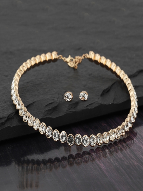 

Carlton London Gold-Plated CZ-Studded Jewellery Set