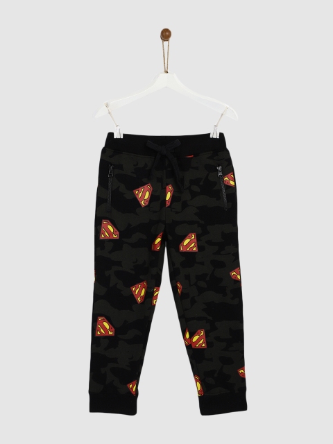

YK Boys Black Camouflage Printed Joggers