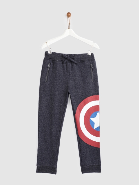 

YK Marvel Boys Blue Captain America Printed Joggers