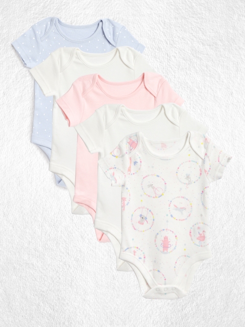 

YK Girls Pack of 5 Bodysuits, Blue