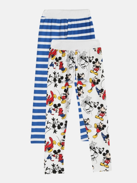 

YK Disney Girls Pack of 2 Leggings, White