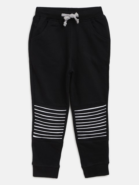 

YK Boys Black & White Striped Joggers