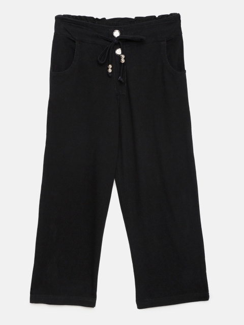 

Tiny Girl Girls Black Solid Straight Palazzos
