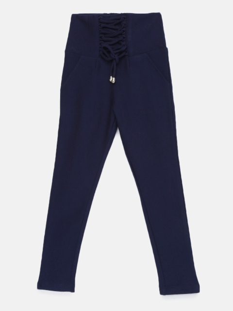 

Tiny Girl Navy Blue Solid High-Rise Jeggings