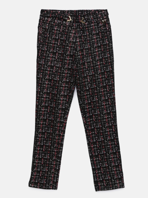 

Tiny Girl Black & Red Printed Skinny Fit Jeggings